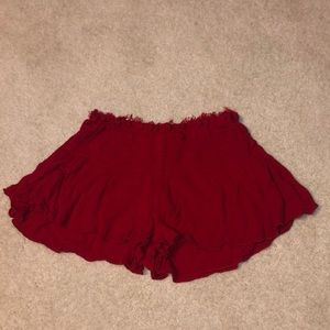 FREE PEOPLE red shorts